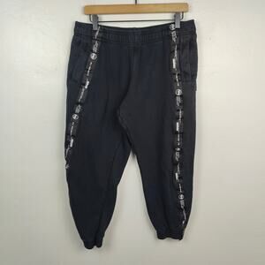 G-Star Raw Sweatpants Mens‎ Medium Black Terry Jogger Logo Stripe Lounge